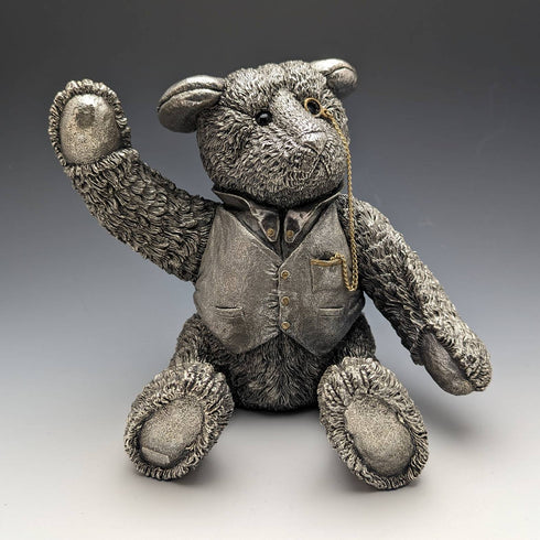 UK Country Artists Super Large Teddy Bear Sterling Silver Sculpture Figurine World Limited 100